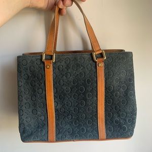 Celine Navy Suede Mini Tote